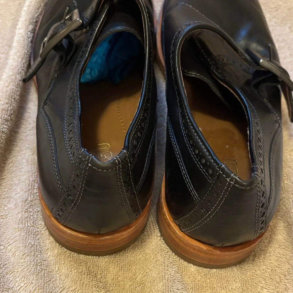 Johnston & Murphy Richland Men's Black Leather Shoes - size M11.5 - Picture 13 of 13